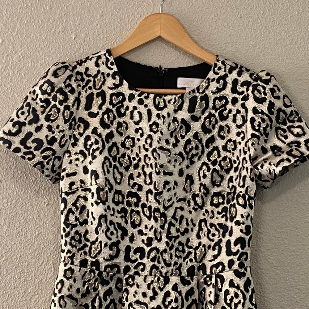 Rachel Parcell Metallic Leopard Print Puff Sleeve Dress - Picture 3 of 13